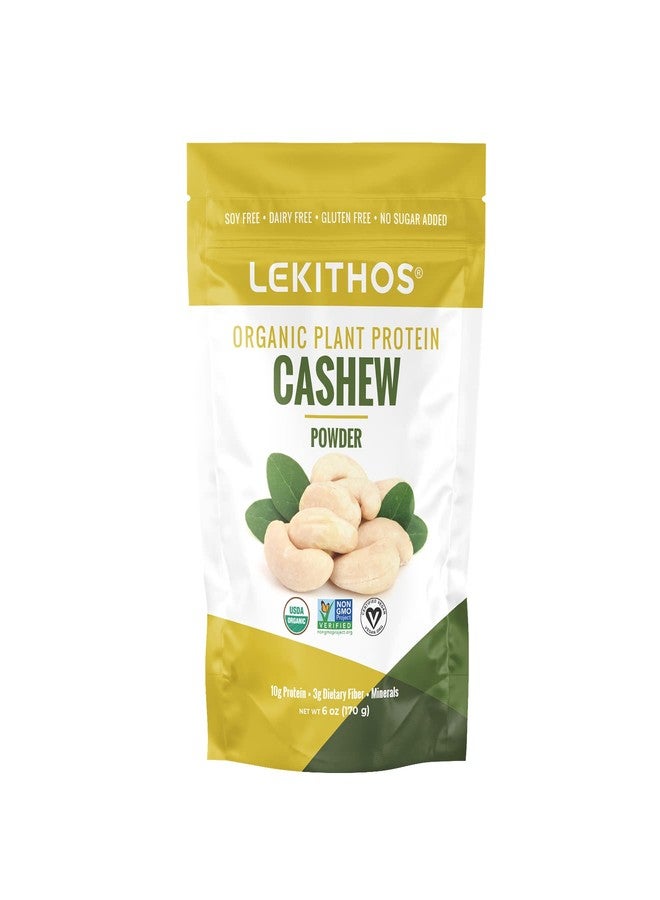 Lekithos Organic Cashew Protein Cashew Powder - 6 oz - 10g Protein - Certified USDA Organic, Non-GMO Project Verified, No Added Sugars - Certified Vegan, Gluten Free - Image 1
